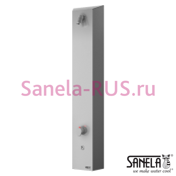 Порционная душевая панель пьезо со смесителем и термостатом SLSN 02PTB