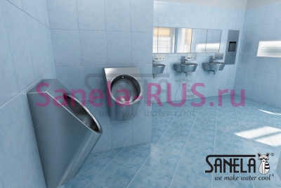 Нержавеющий антивандальный писсуар SLPN 07 арт: 91070 Sanela Чехия (фото, схема)