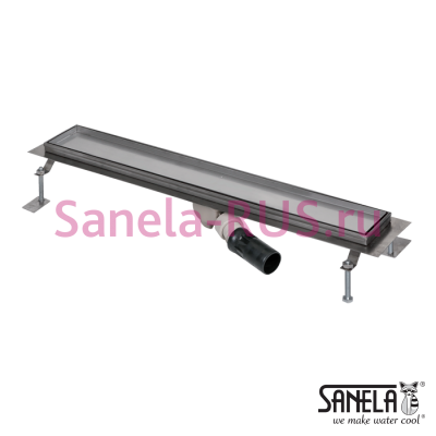 Нержавеющий водоотводящий желоб под плитку, 950мм SLKN 10 арт: 69100 Sanela Чехия (фото, схема)