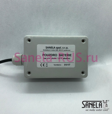 Корпус (квадратный) для батарейки с Muller проводом 6В  арт:  Sanela Чехия (фото, схема)