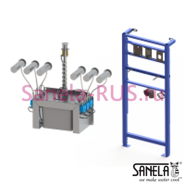 Комплект SLZN 83ER5 (5 дозаторов, бачок 6л, рама)