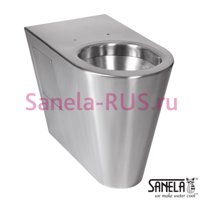 Нержавеющий напольный унитаз для инвалидов SLWN 13 арт: 94130 Sanela Чехия (фото, схема)
