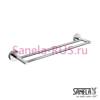 Нержавеющий двойной полотенцедержатель SLZD 11 арт: 62110 Sanela Чехия (фото, схема)